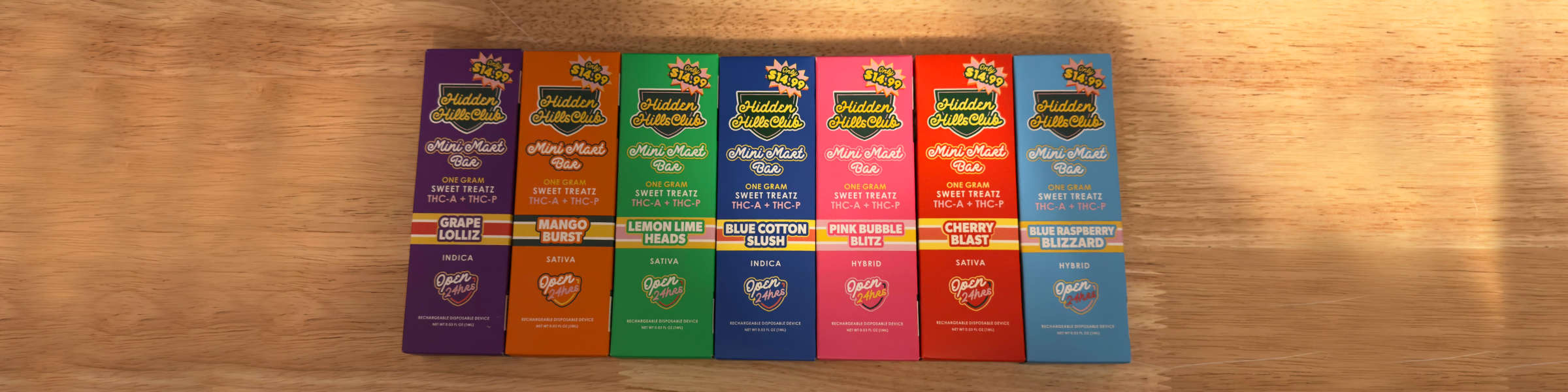 Hidden Hills Sweet Treatz Mini Mart Bar full flavor lineup